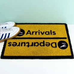 Ditverzinjeniet Reizen|Deurmatten|Arrivals Departures deurmat