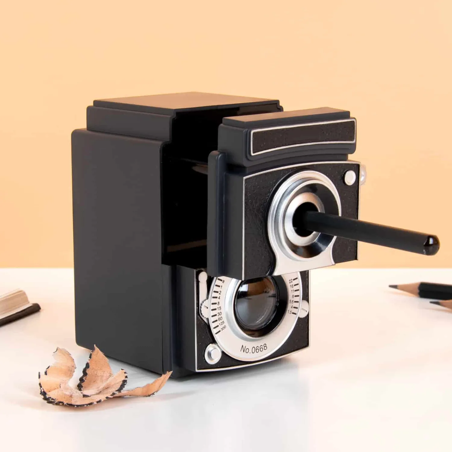 Ditverzinjeniet Retro|Kantoor|Automatische camera puntenslijper