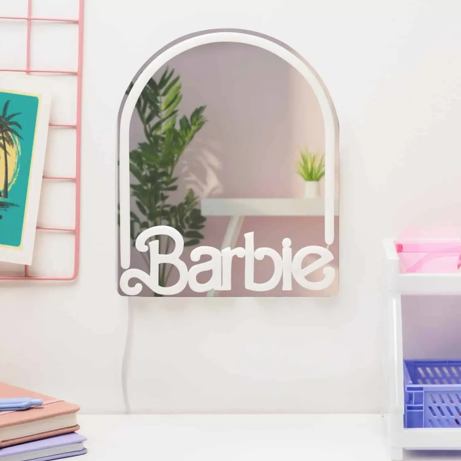 Ditverzinjeniet Verlichting|Barbie Spiegel met neon ledverlichting