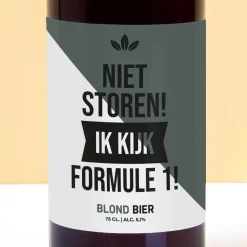 Ditverzinjeniet Bierflessen|Sport|Bierfles Niet storen Formule 1 (750 ml)