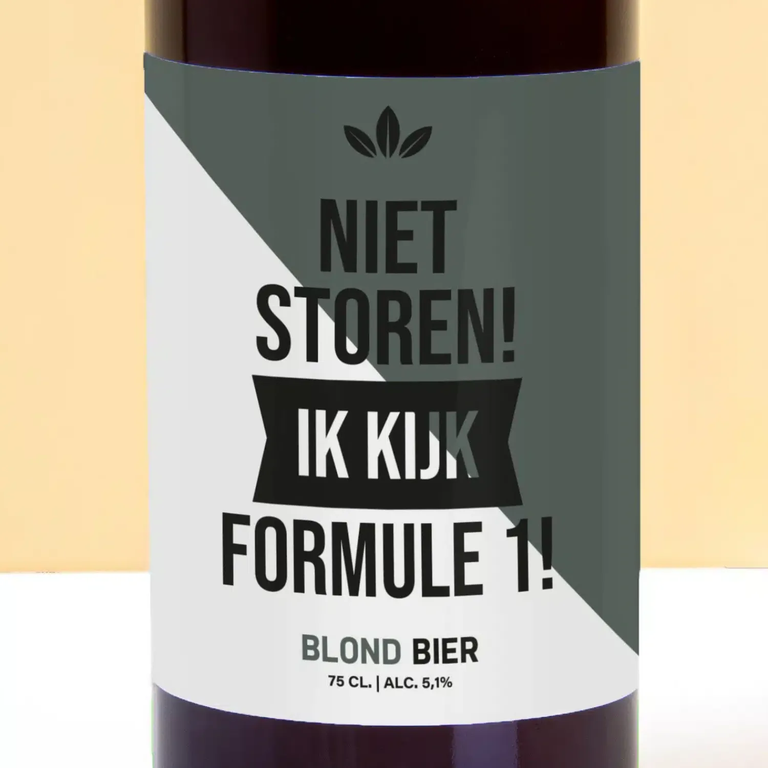 Ditverzinjeniet Bierflessen|Sport|Bierfles Niet storen Formule 1 (750 ml)