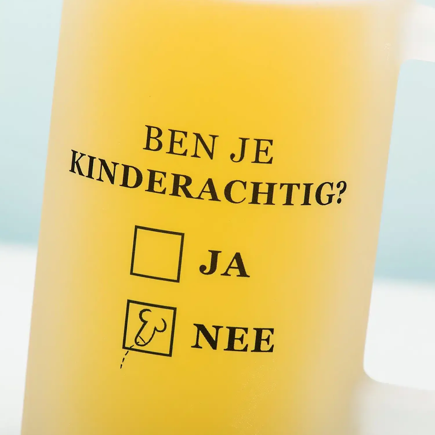 Ditverzinjeniet Mokken & Glazen|Borrelen|Bierpul Kinderachtig