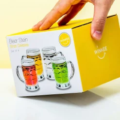 Ditverzinjeniet Borrelen|Bierpul shotglaasjes (set van 4)