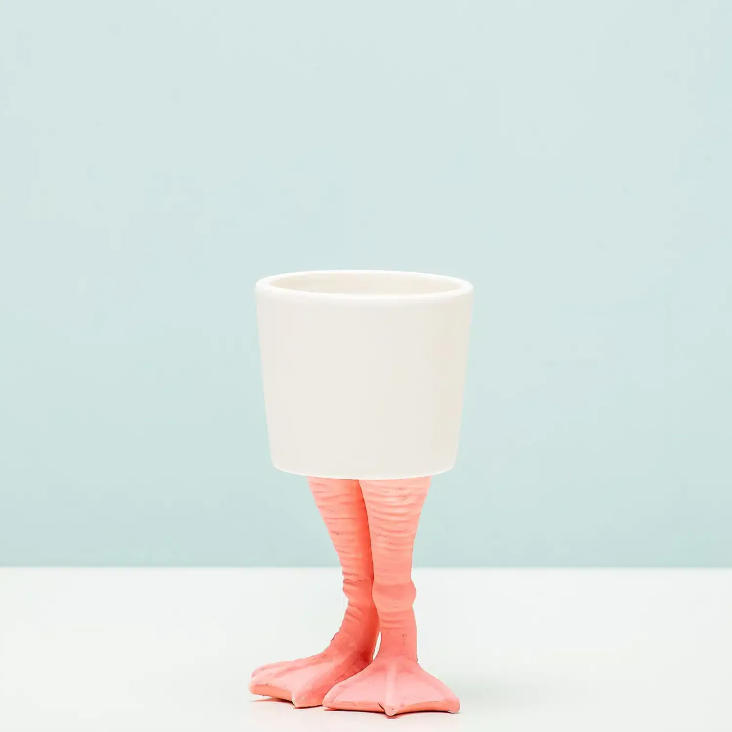 Ditverzinjeniet Bloempotten|Bloempot met flamingopoten