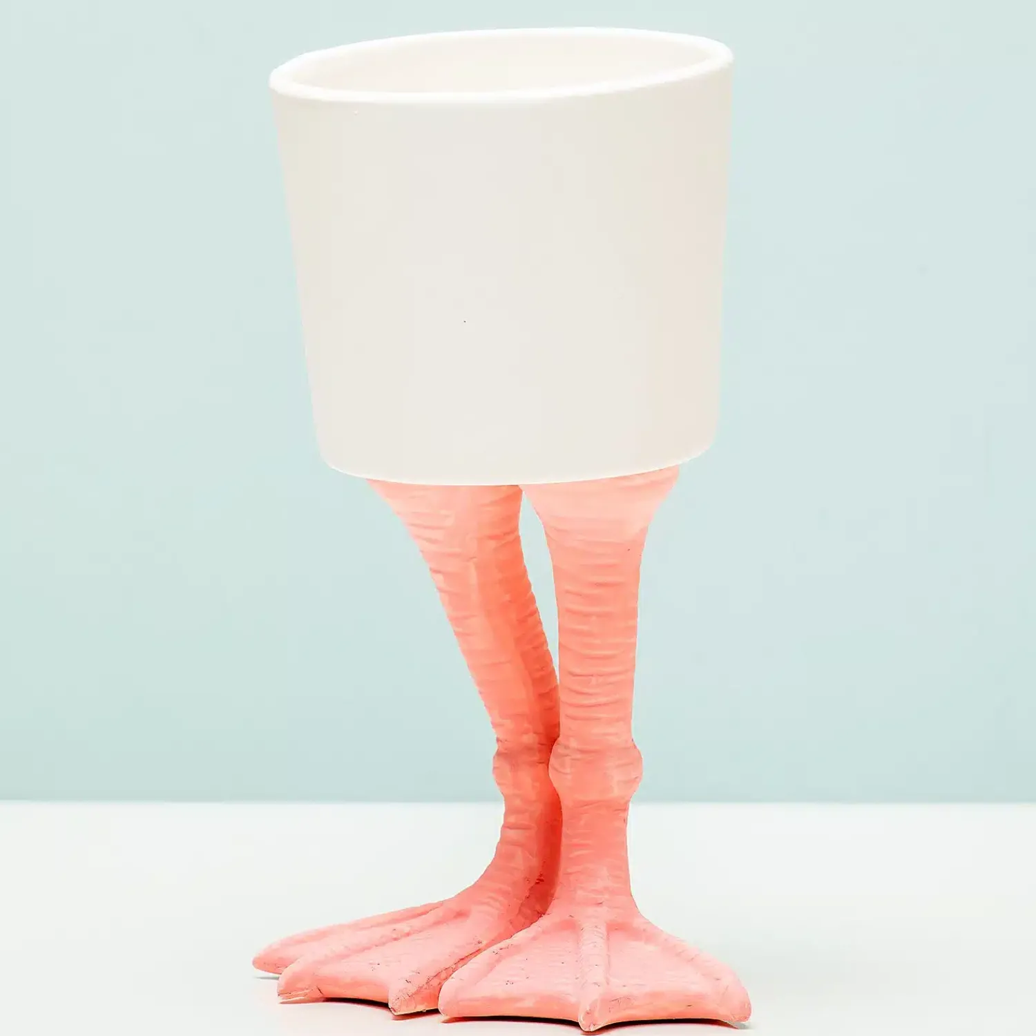 Ditverzinjeniet Bloempotten|Bloempot met flamingopoten