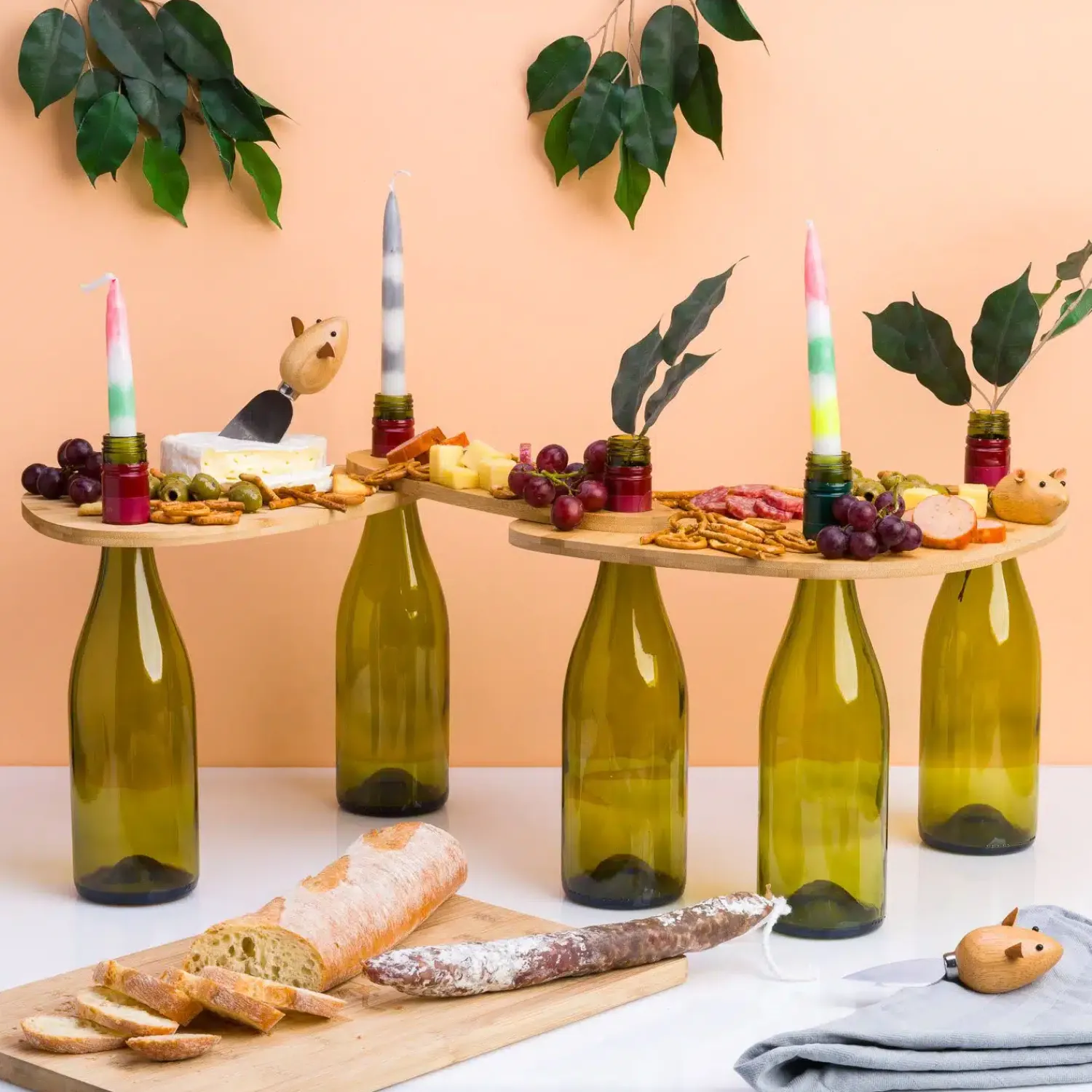 Ditverzinjeniet Borrelen|Bottle Boards serveerplanken (set van 3)