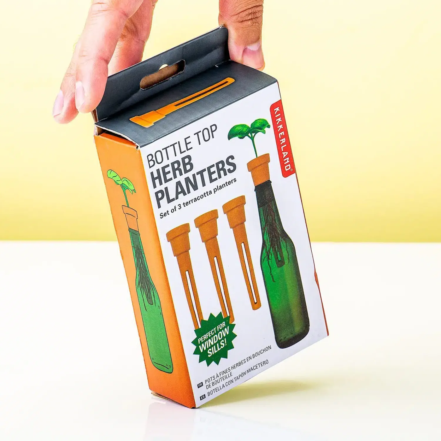 Ditverzinjeniet Vazen|Bottle top herb planters (set van 3)