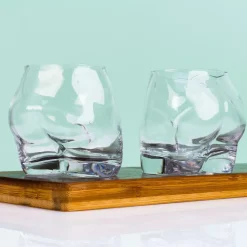 Ditverzinjeniet Mokken & Glazen|Borrelen|Bottoms Up glas (set van 2)