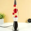 Ditverzinjeniet Lavalampen|Bullet lavalamp zilver met rode lava