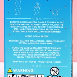 Ditverzinjeniet Kaarsen En Kandelaars|Calming Spell kaars met angelite