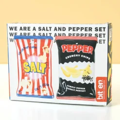 Ditverzinjeniet Peper- En Zoutstellen|Chips en popcorn peper- en zoutstel (set van 2)