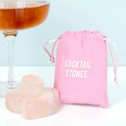 Ditverzinjeniet Borrelen|Cocktail koelstenen van rozenkwarts (set van 6)