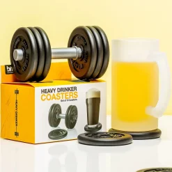 Ditverzinjeniet Onderzetters|Sport|Dumbbell onderzetters (set van 6)