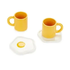 Ditverzinjeniet Mokken & Glazen|Ei mok en schotel (set van 4)
