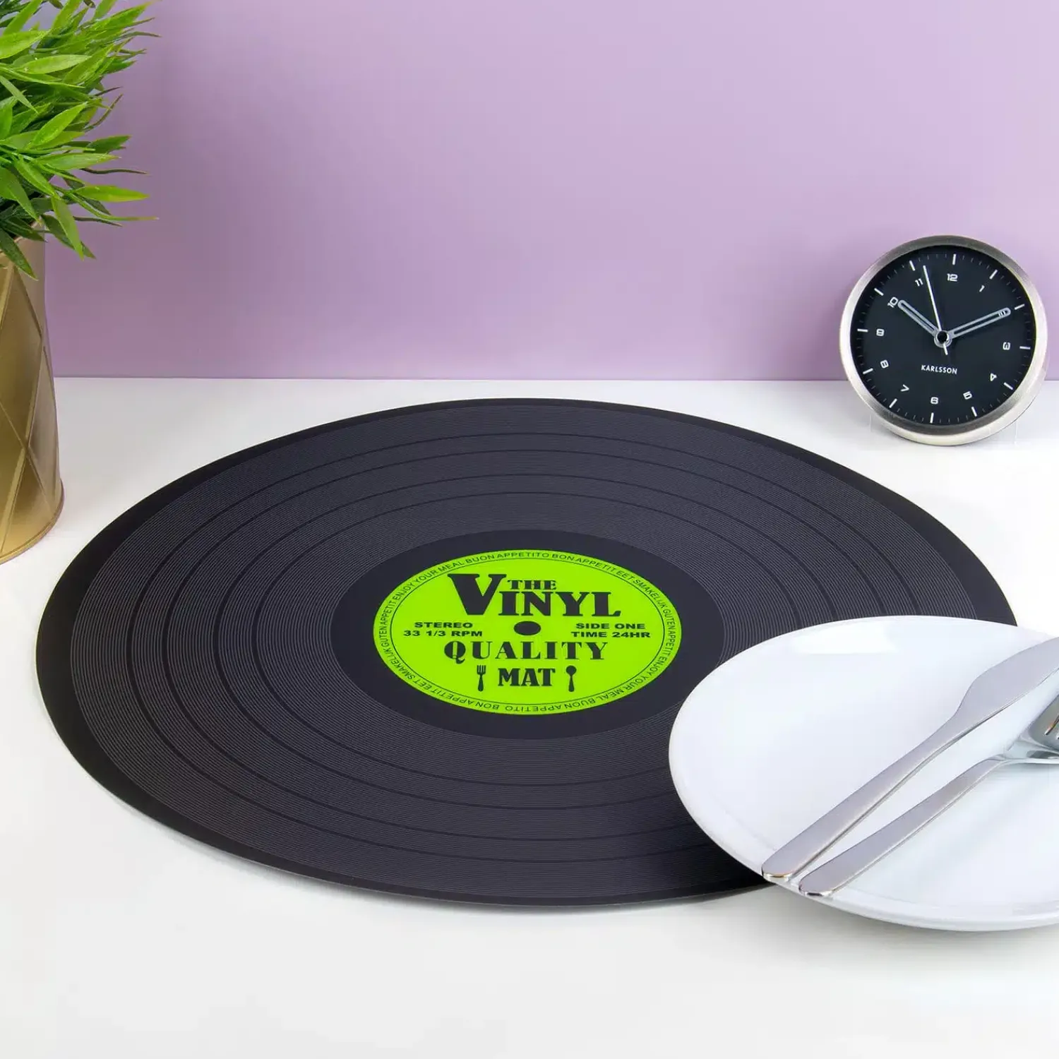 Ditverzinjeniet Retro|Onderzetters|Elpee placemat (één stuk)