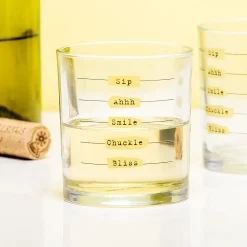 Ditverzinjeniet Mokken & Glazen|Five Stages to Happiness drankglazen (set van 2)