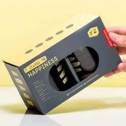 Ditverzinjeniet Mokken & Glazen|Five Stages to Happiness drankglazen (set van 2)