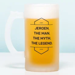 Ditverzinjeniet Mokken & Glazen|Borrelen|Gepersonaliseerde Bierpul The Man The Myth The Legend