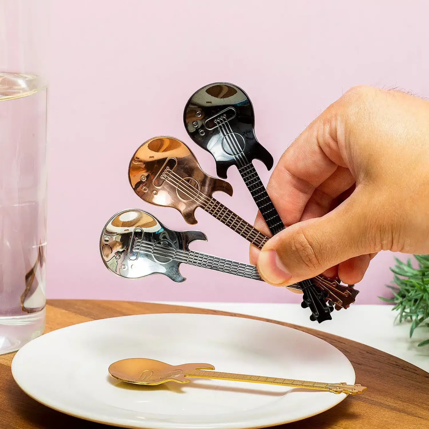 Ditverzinjeniet Muziek|Gitaar theelepels (set van 4)