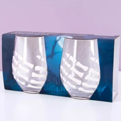 Ditverzinjeniet Mokken & Glazen|Glas met skelethand (set van 2)