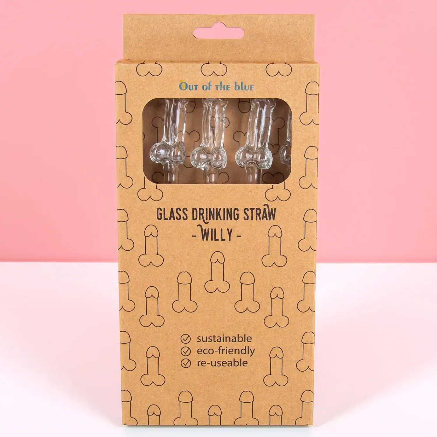 Ditverzinjeniet Vrijgezellenfeestjes|Borrelen|Glazen piemelrietjes (set van 4)