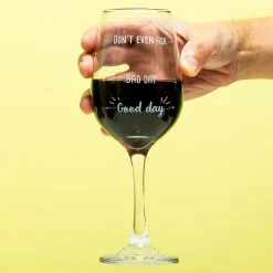 Ditverzinjeniet Mokken & Glazen|Borrelen|Good Day Bad Day wijnglas