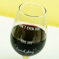 Ditverzinjeniet Mokken & Glazen|Borrelen|Good Day Bad Day wijnglas