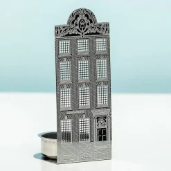 Ditverzinjeniet Kaarsen En Kandelaars|Grachtenpand waxinelichthouder