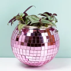 Ditverzinjeniet Bloempotten|Hangende discobal bloempot