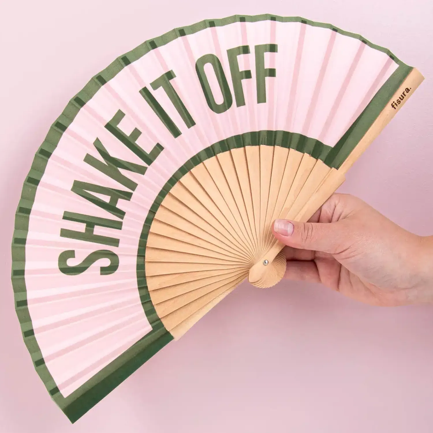 Ditverzinjeniet Tropisch|Houten waaier Shake It Off