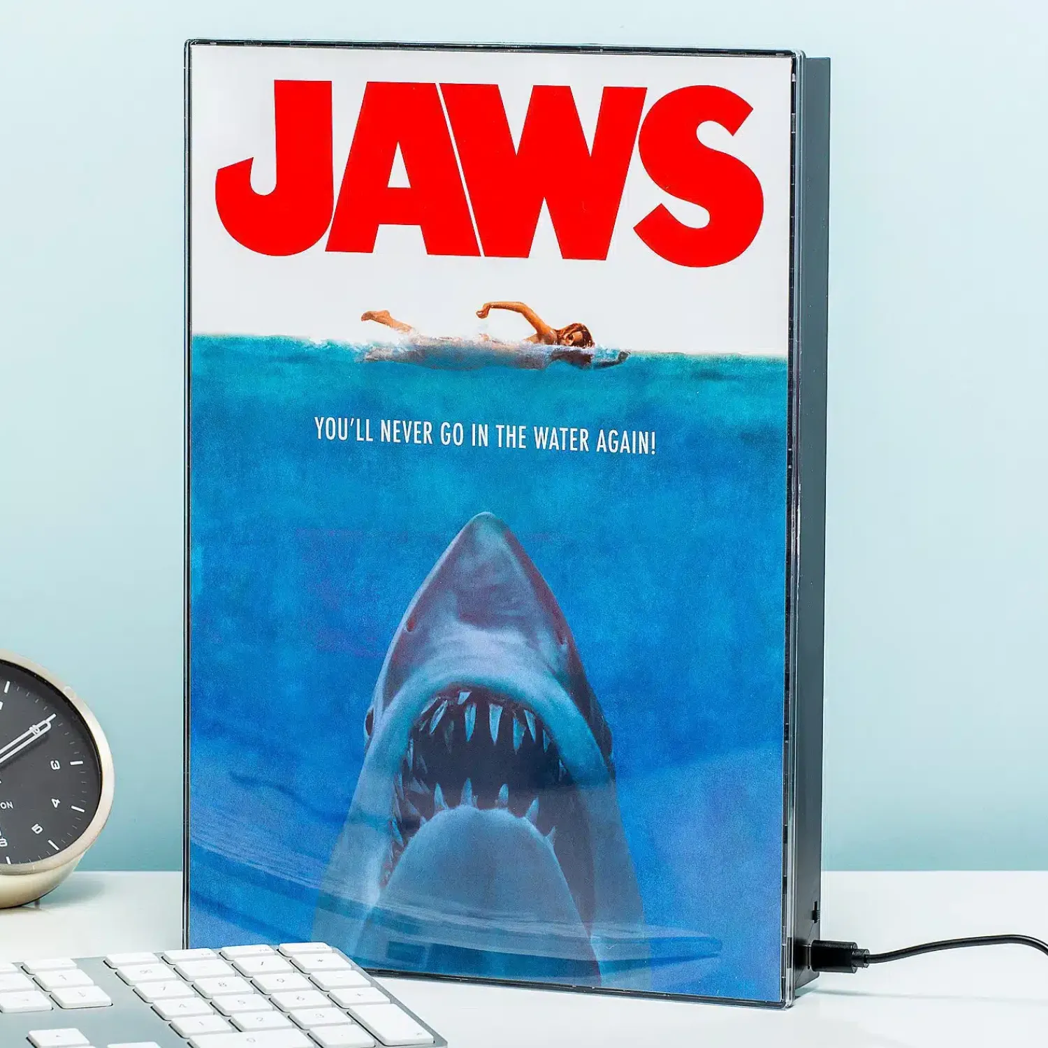 Ditverzinjeniet Verlichting|Jaws filmposter lamp