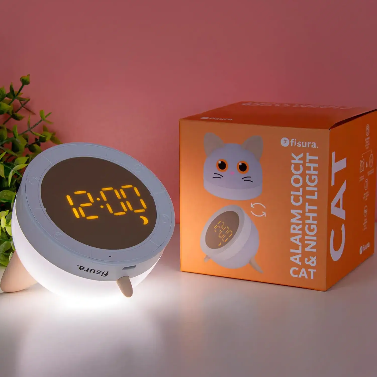 Ditverzinjeniet Verlichting|Klokken En Wekkers|Kat wekker en nachtlampje
