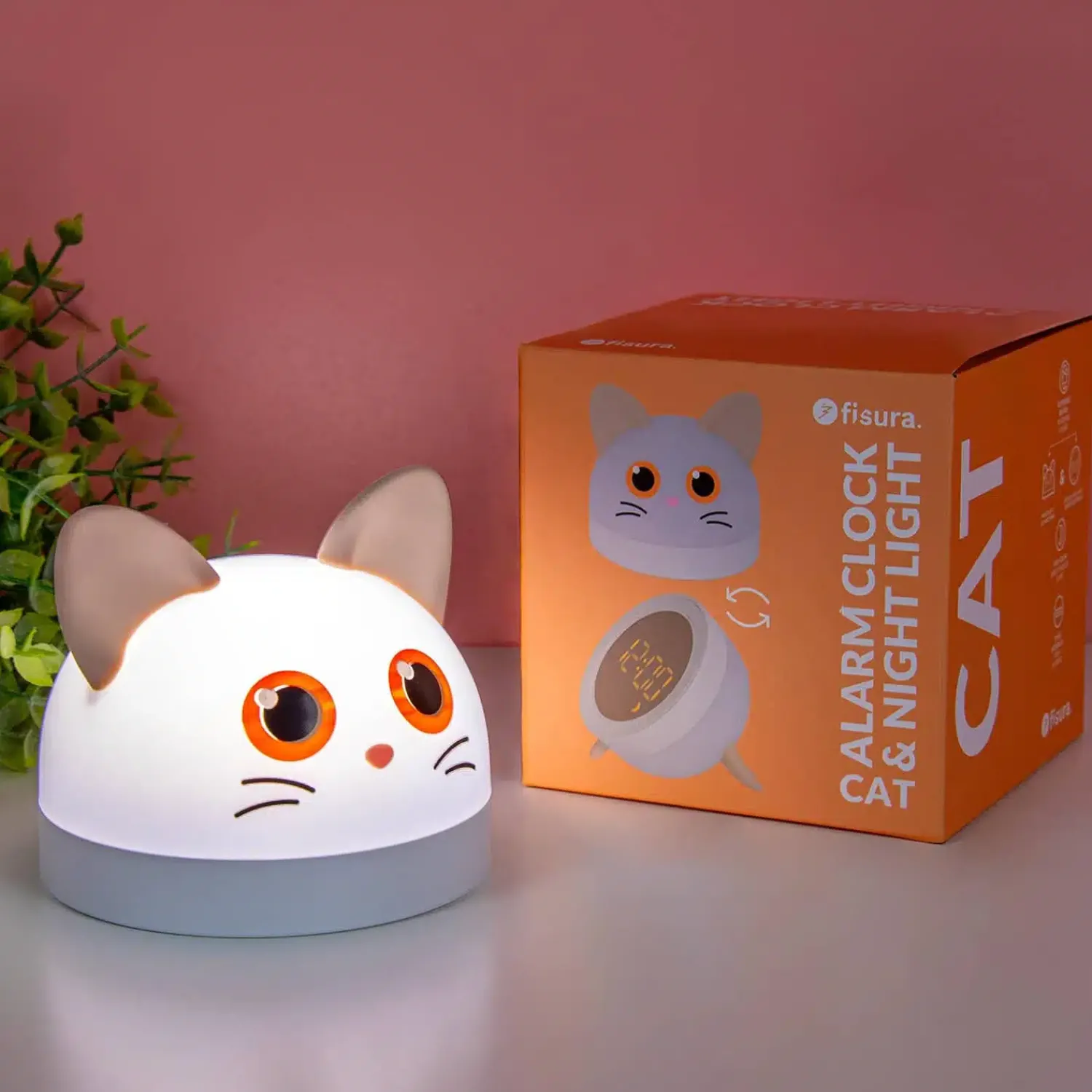 Ditverzinjeniet Verlichting|Klokken En Wekkers|Kat wekker en nachtlampje
