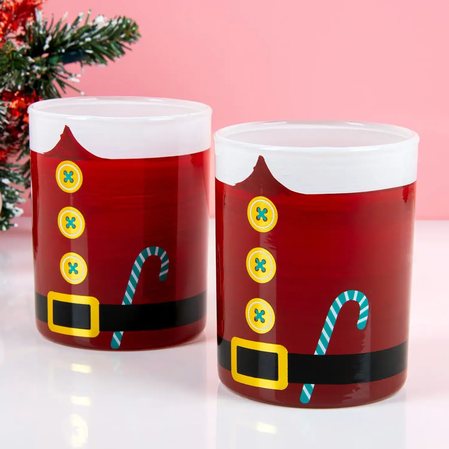 Ditverzinjeniet Mokken & Glazen|Kerstman whiskeyglas (set van 2)