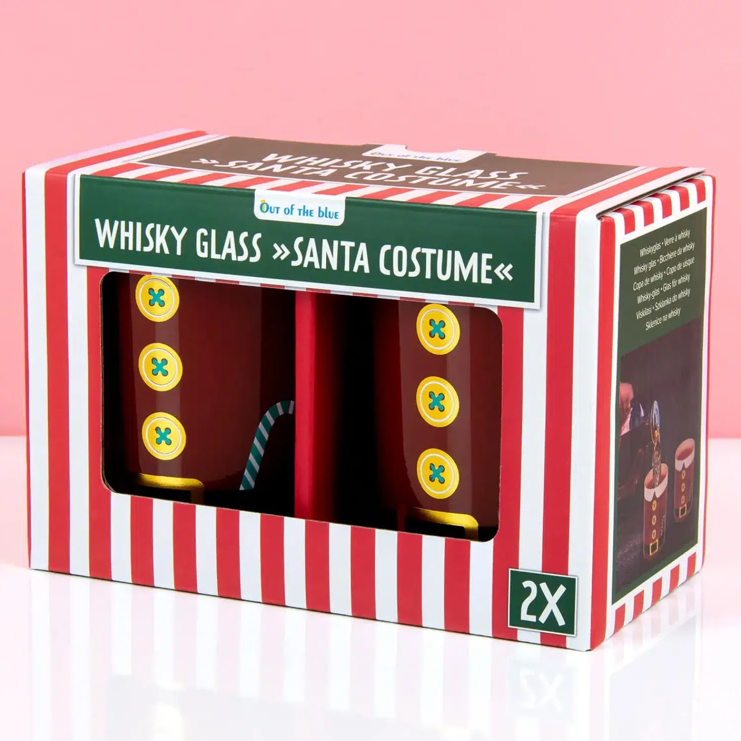 Ditverzinjeniet Mokken & Glazen|Kerstman whiskeyglas (set van 2)