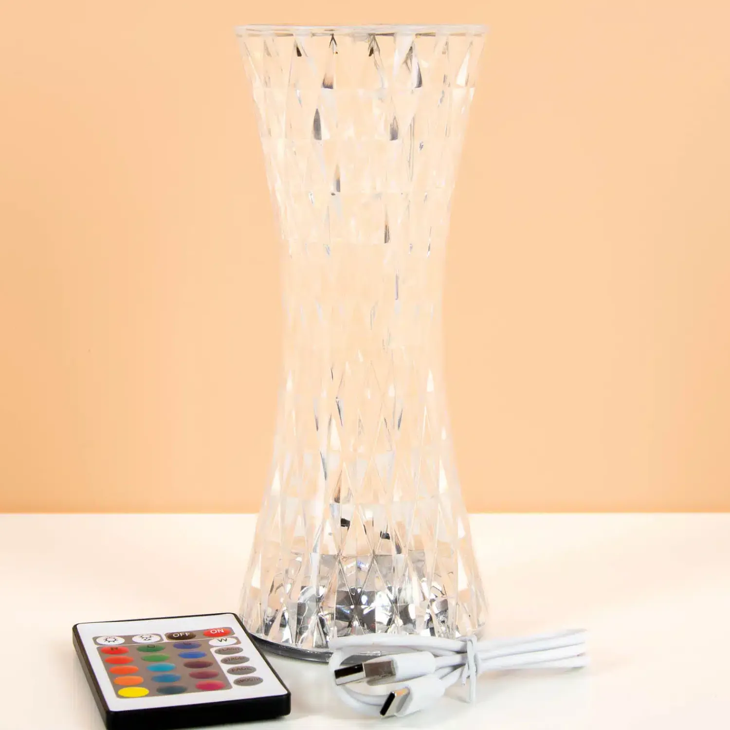 Ditverzinjeniet Verlichting|Kristallook ledlamp met gekleurde verlichting