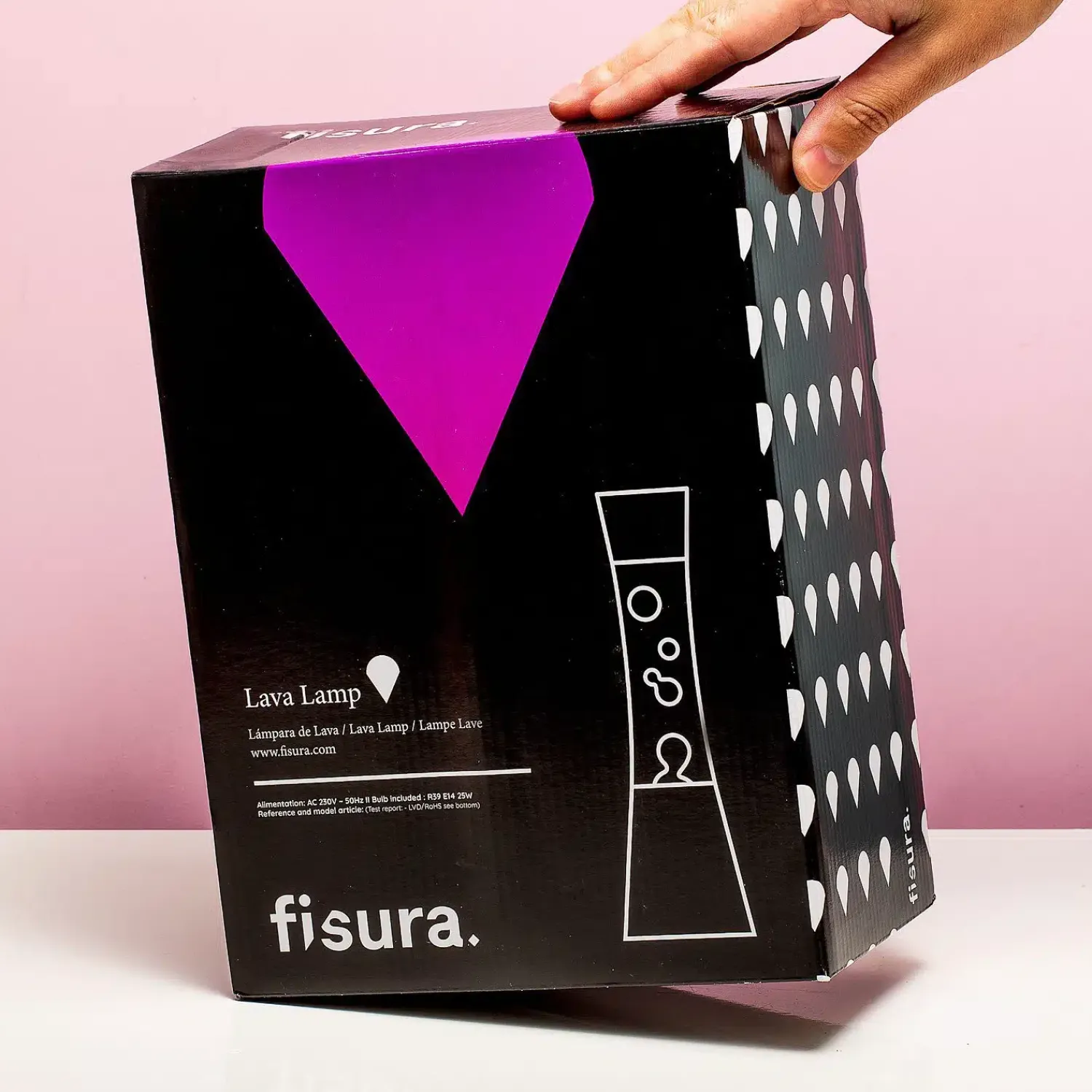 Ditverzinjeniet Verlichting|Lavalampen|Lavalamp koper met roze lava