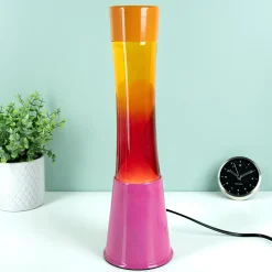 Ditverzinjeniet Verlichting|Lavalampen|Lavalamp roze met oranje en geel