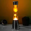 Ditverzinjeniet Verlichting|Lavalampen|Lavalamp zilver met oranje lava