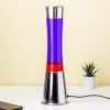 Ditverzinjeniet Verlichting|Lavalampen|Lavalamp zilver met paarse vloeistof en rode lava