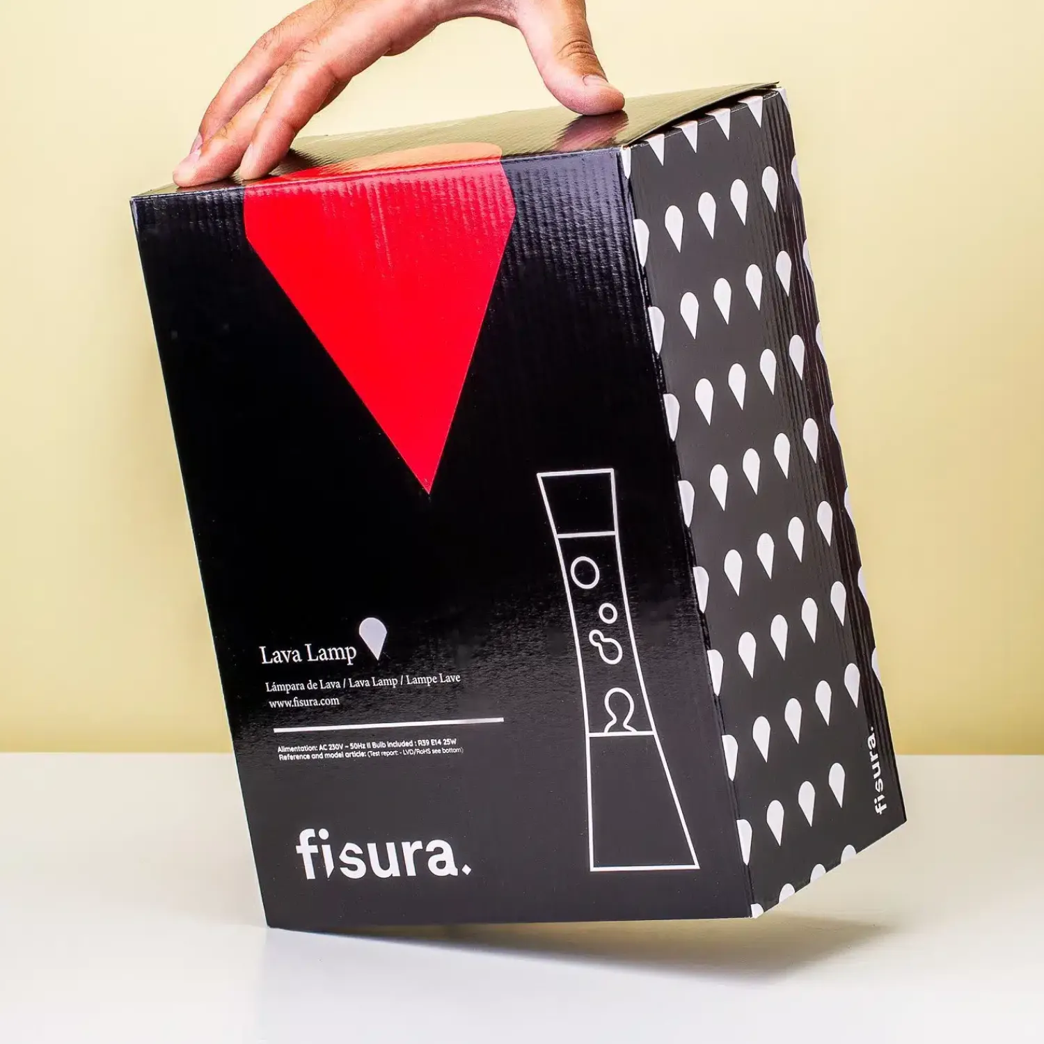 Ditverzinjeniet Verlichting|Lavalampen|Lavalamp zilver met paarse vloeistof en rode lava