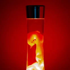 Ditverzinjeniet Verlichting|Lavalampen|Lavalamp zilver met rode lava