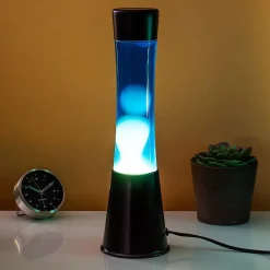 Ditverzinjeniet Verlichting|Lavalampen|Lavalamp zwart met witte lava