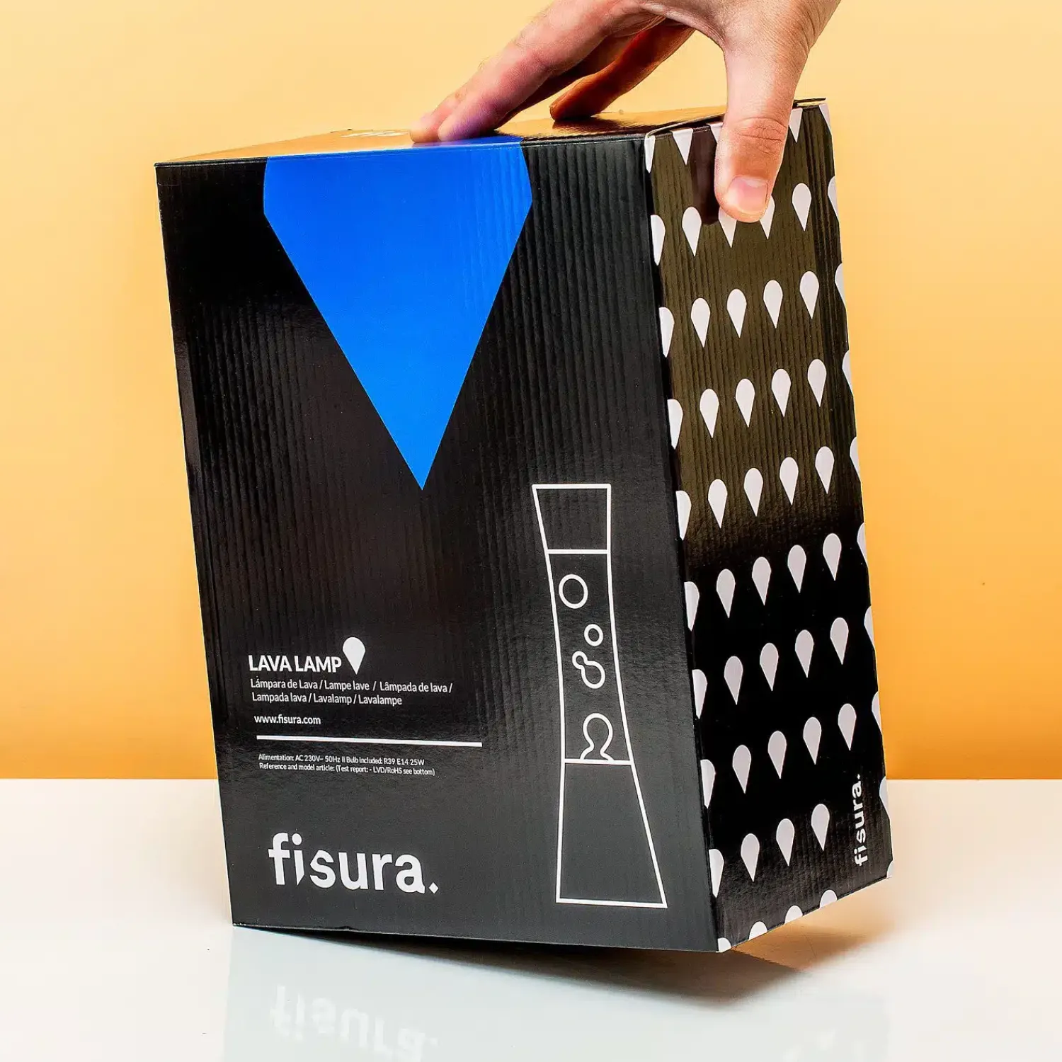 Ditverzinjeniet Verlichting|Lavalampen|Lavalamp zwart met witte lava