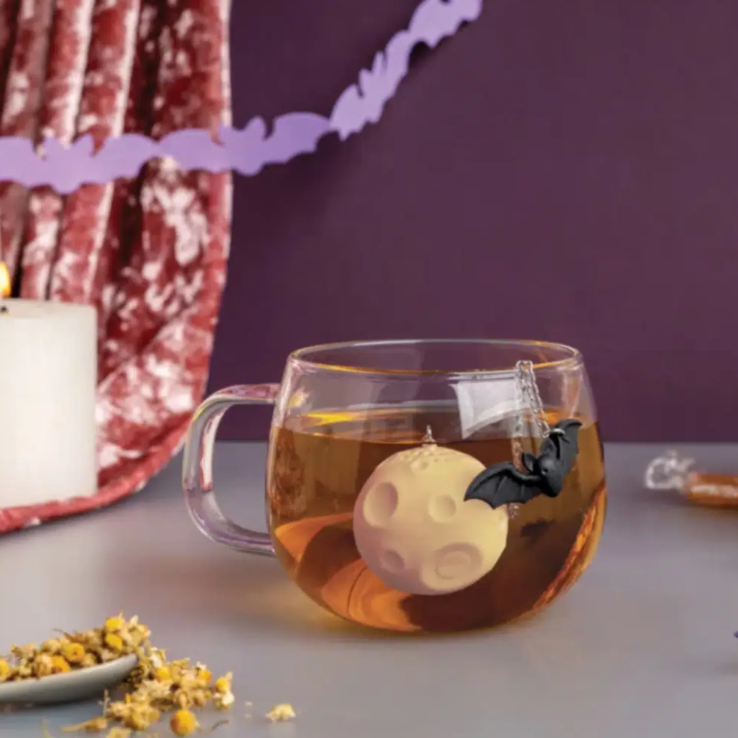 Ditverzinjeniet Thee Eieren|Maan en vleermuis tea infuser