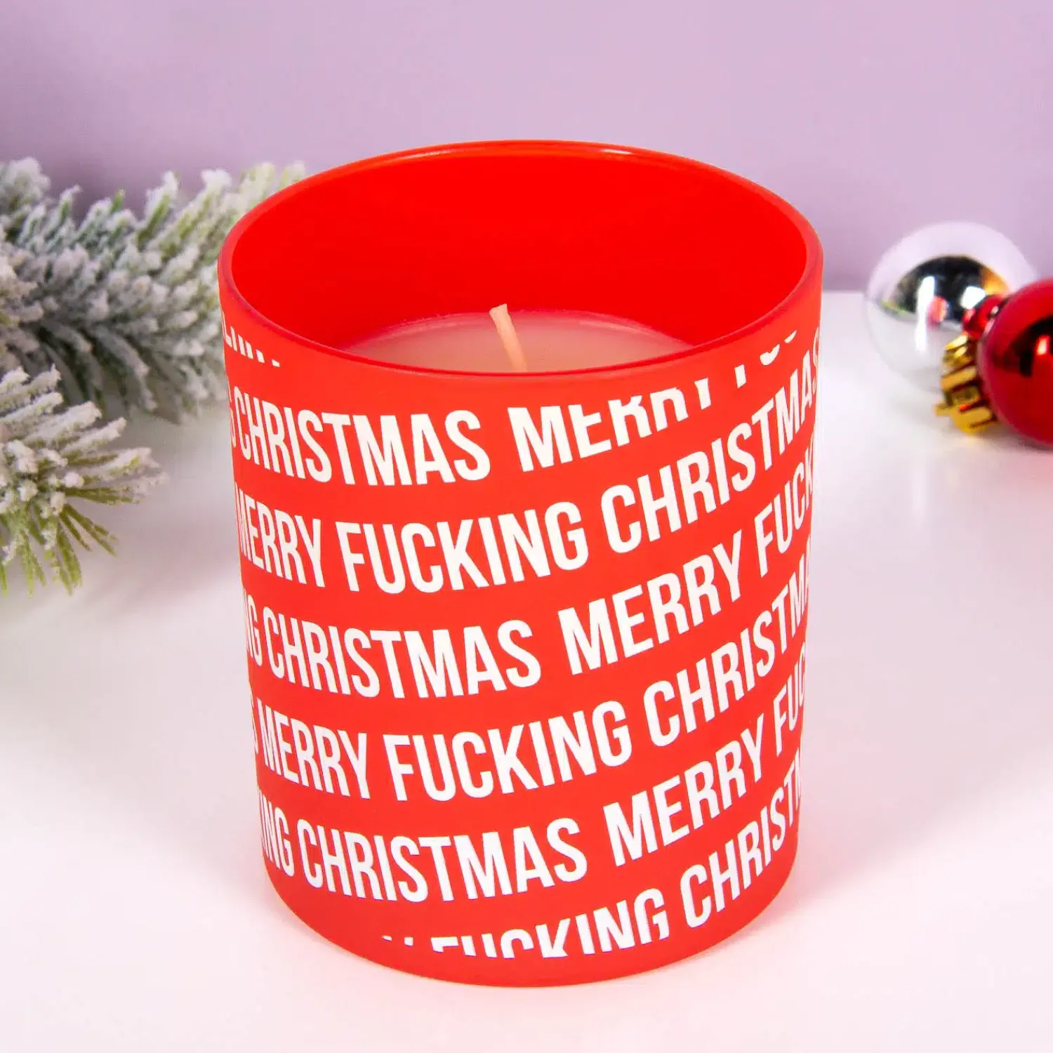 Ditverzinjeniet Kaarsen En Kandelaars|Merry Fucking Christmas kaars