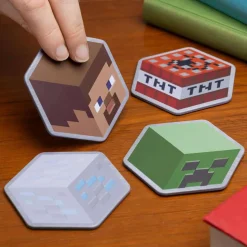 Ditverzinjeniet Onderzetters|Gaming|Minecraft Metalen onderzetters (set van 4)