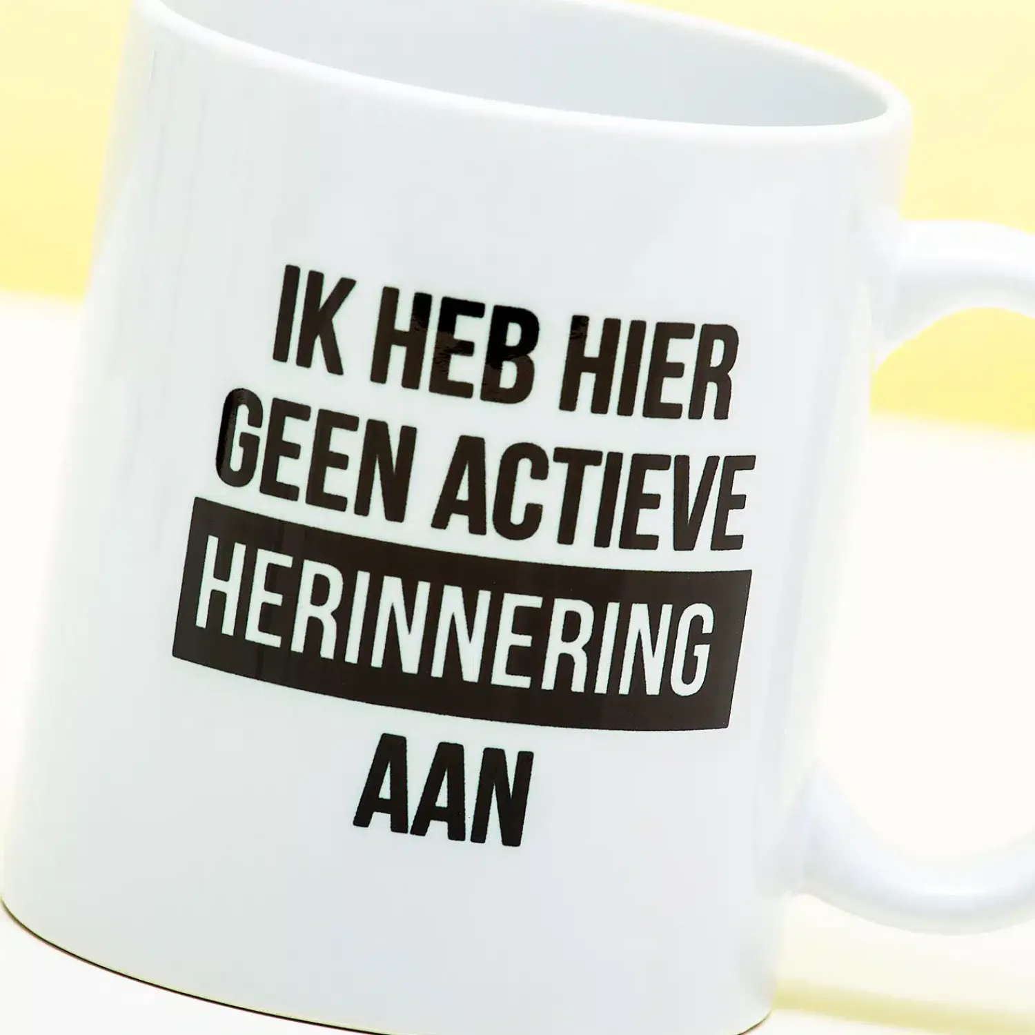 Ditverzinjeniet Mokken & Glazen|Mok Actieve herinnering