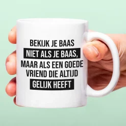 Ditverzinjeniet Kantoor|Mokken & Glazen|Mok Bekijk je baas niet als je baas