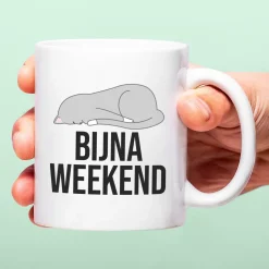 Ditverzinjeniet Mokken & Glazen|Mok Bijna weekend